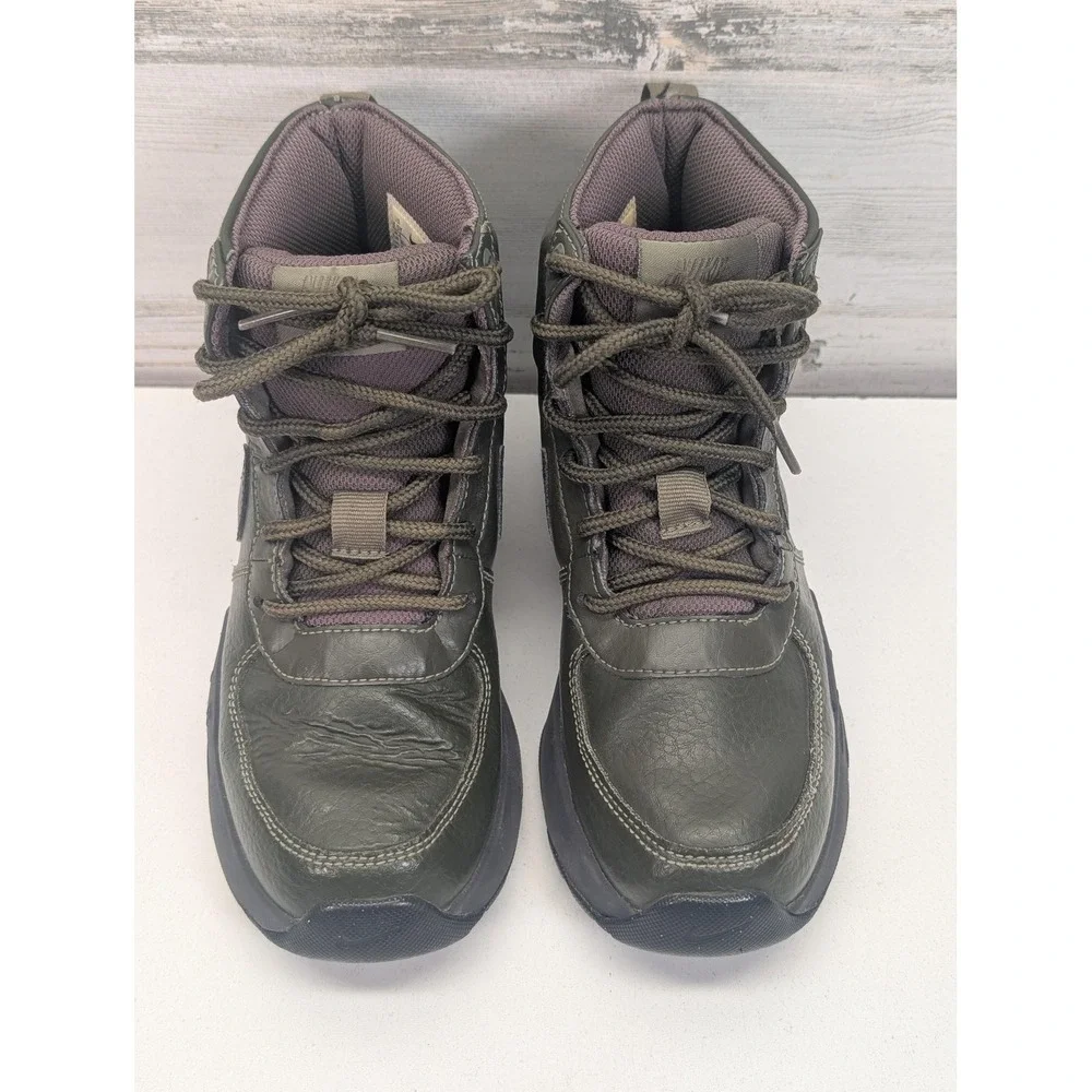 Nike‎ Air Max Goaterra 2.0 Snow Boots Youth Size 4.5 Green Leather DC9515-300